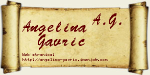 Angelina Gavrić vizit kartica